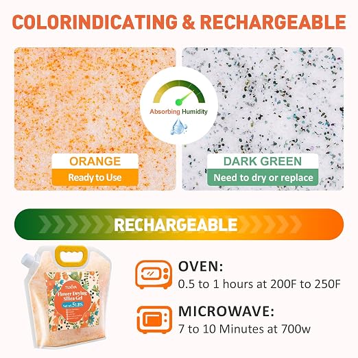 TUXIYA 10LBS Silica Gel Flower Drying, Reusable Flower Drying Silica Gel - Image 6