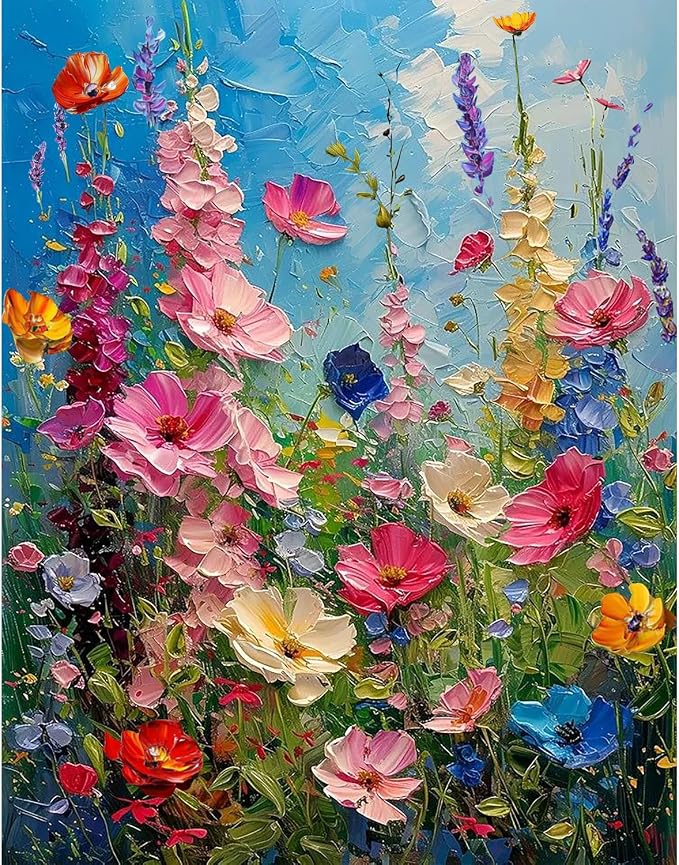 Ausanrl Wild Flowers Square Diamond Painting Kits by Ausanrl