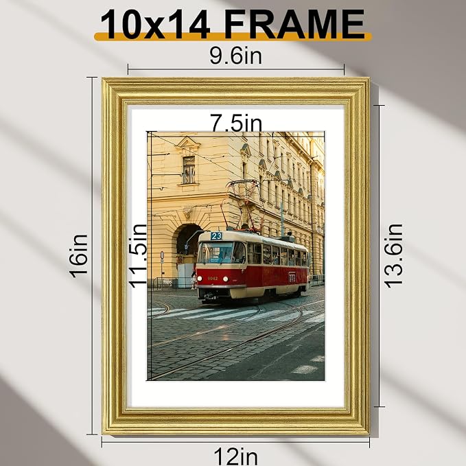 Vittanly 10x14 Picture Frames Set of 2, Ornate Vintage Photo Frame - Image 2