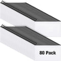 Reginary 80 Pack Canvas Zipper Makeup Bags Bulk Pencil Pouches Blank DIY Craft by Reginary