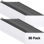 Reginary 80 Pack Canvas Zipper Makeup Bags Bulk Pencil Pouches Blank DIY Craft by Reginary