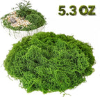 5.3oz Fake Moss for Crafts, Fairy Garden Accessories, Decorative Faux Grass for - Image 3
