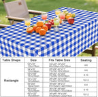 Smiry Rectangle Table Cloth, Waterproof Vinyl Tablecloth - Image 7