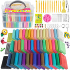 CyAJM Polymer Clay 50 Colors, Oven Bake Modeling Clay Kit | DIY Crafts by CyAJM