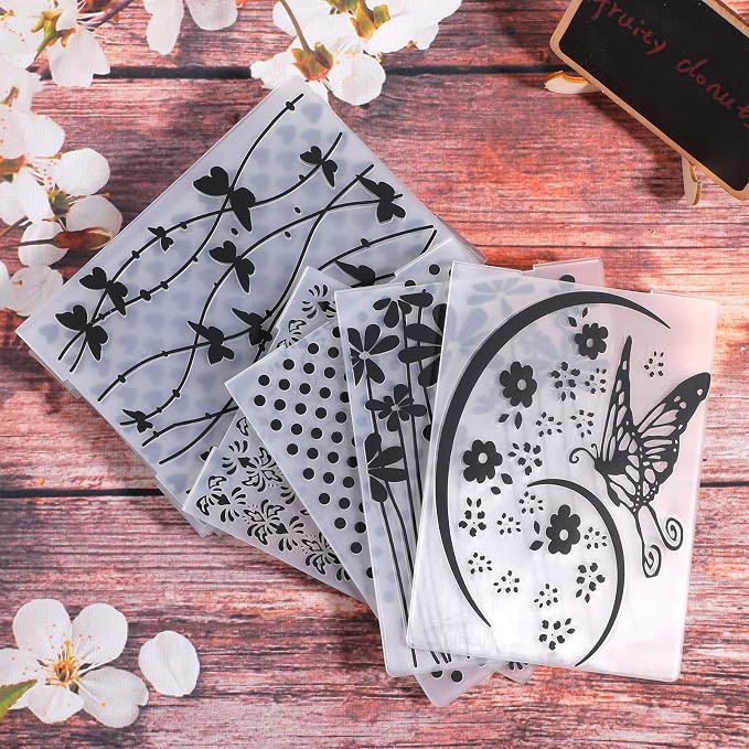 15 Pieces Embossing Folders 5.7 x 4.2 Inch Plastic Template Cards Christmas - Image 7