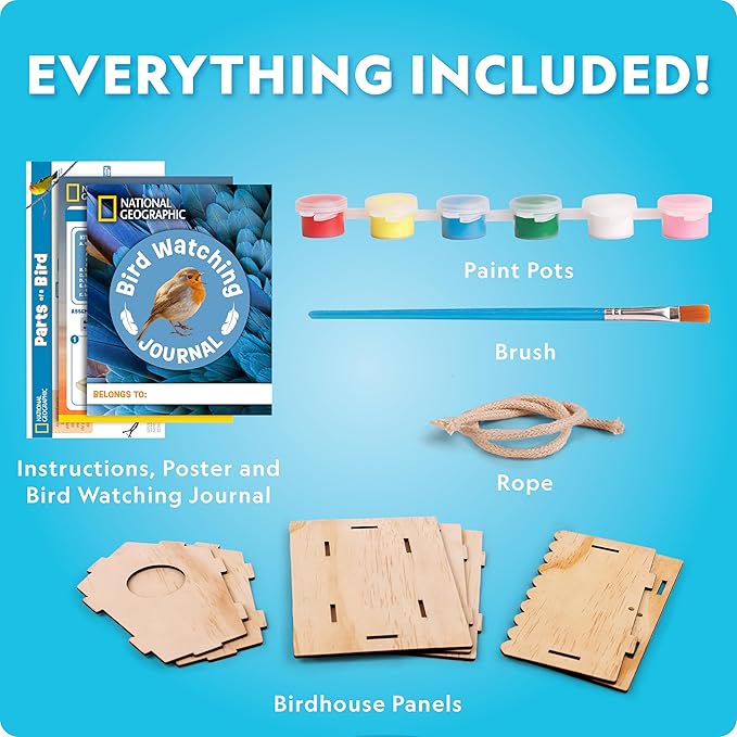National Geographic Build Your Own Birdhouse Kit – DIY Wooden Birdhouse Craft - Image 3