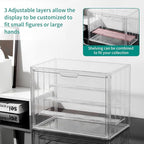 Attelite Acrylic Display Case, Upgrade 4 Tiers Clear Display Case - Image 4