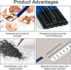 Pro Pencils Drawing Sketching Set 14 pcs Graphite Kit Soft Pencils Ideal Gift - Image 4
