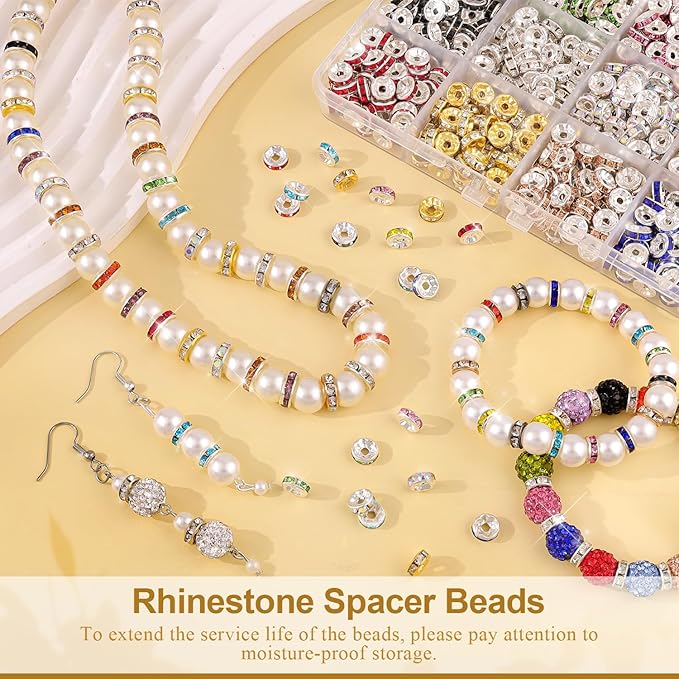 TINKRSTUFF 480 pcs 8mm Spacer Beads - Image 4