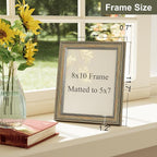 Vittanly 8x10 Picture Frame Set of 4, Vintage Photo Frame - Image 3