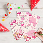 Cowgirl Birthday Invitations, 25 Double-Sided Invitation Cards - Image 3