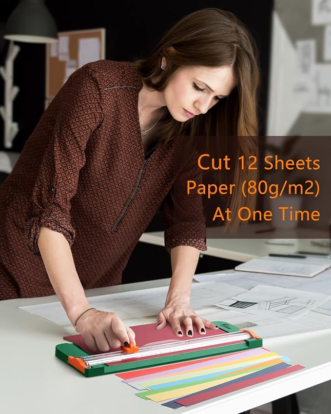 Firbon Green A4 Paper Cutter 12 Inch Titanium Straight Paper Trimmer - Image 5