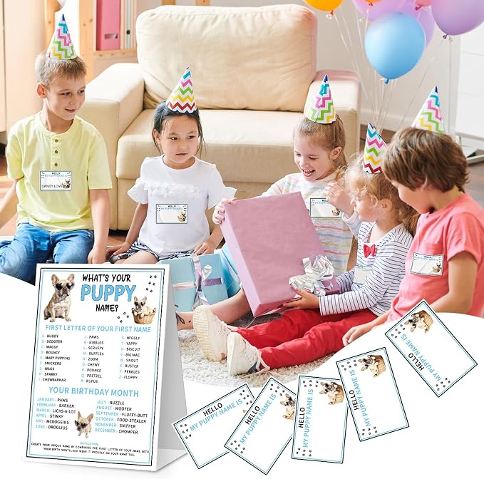 What is Your Puppy Name Game Cards, Birthday Party Game Supplies, Puppy Games - Image 5
