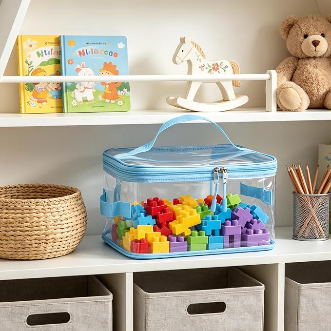 8 Packs Toy Storage Bags, Reusable Clear PVC Board Game Storage, Toy Storage - Image 7