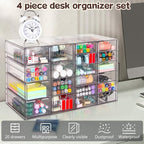 VZKAH Acrylic Organizer with Drawers | 20 Drawers 4 Sets | Desk Organizer and - Image 7