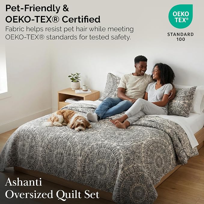 Southshore Fine Living, Inc. Ashanti Collection Oversized Quilt Queen Bedding - Image 5