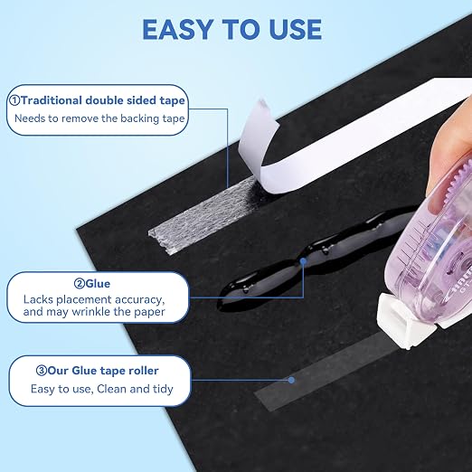 8 Pack Scrapbook Tape, Glue Tape - Image 2