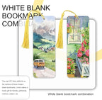 Bercoor 240 PCS White Blank Paper Bookmarks Decorate - Image 4