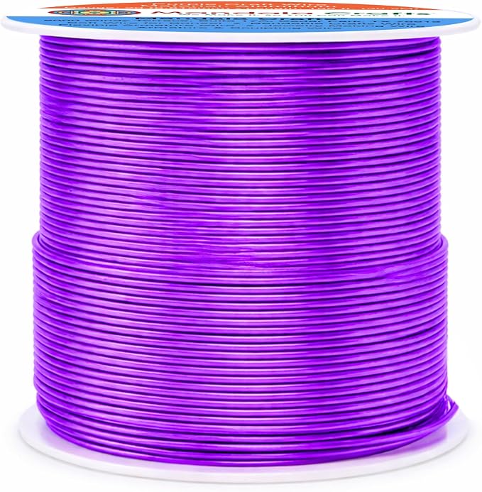 Mandala Crafts 20 Gauge Purple Anodized Aluminum Craft Wire, 100 FT | Colored - Image 2