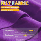 Bright Violet 36" X 36" Felt Fabric Sheet - Image 2