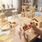 Natural Wood Craft Wood Square Dowel Rods Balsa Wood Sheets Smooth Popsicle Art - Image 6