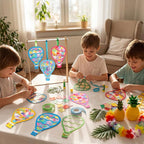 Renbuzhu 48PCS Back to School Crafts: Paper Hot Air Balloon Suncatchers DIY Kits - Image 5