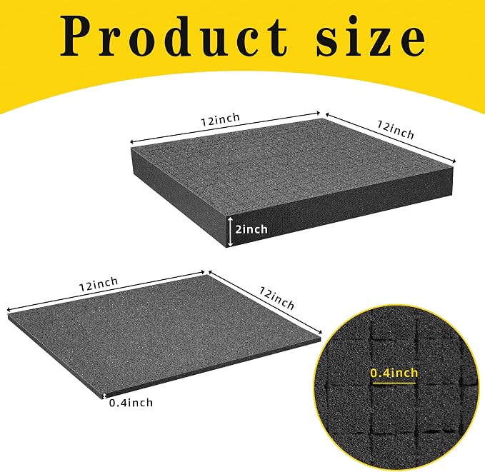 DECOHS 4 PCS Pick Apart Foam Insert- 2 Size Pick and Pluck Foam- Pluck Pre Cube - Image 2
