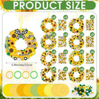 Hollowfly 48 Sets Sunflower Craft Kits DIY Summer Wreath Hanging Ornaments Make - Image 3
