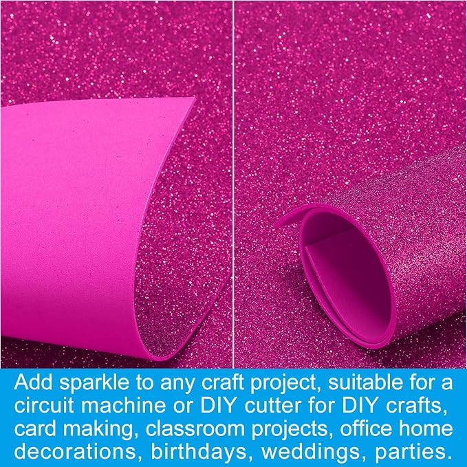 PATIKIL 30Sheets Purple Red EVA Glitter Foam Sheet 11.8 x 7.9 Inch 2mm Thick - Image 5