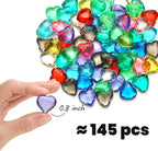 Heart Gems - Gemstones and Crystals - Pack of 145pcs Vase Filler - Jewels - Image 2