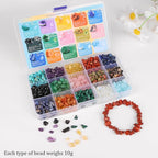 Crystal Chips Beads for Jewelry Making, 15 Colors Natural Gemstone Beads Making - Image 4