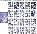 Fantasy Magic Scrapbook Stickers 20 Sheets 240 Pre-Cut Washi Stickers - Image 3