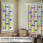 Coavas Window Privacy Film Stained Glass Window Clings Upgrade 3D Rainbow - Image 2