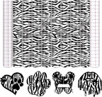 Tintnut Leopard Permanent Vinyl Zebra Pattern Adhesive Vinyl 8 Pcs 12x10in | by Tintnut