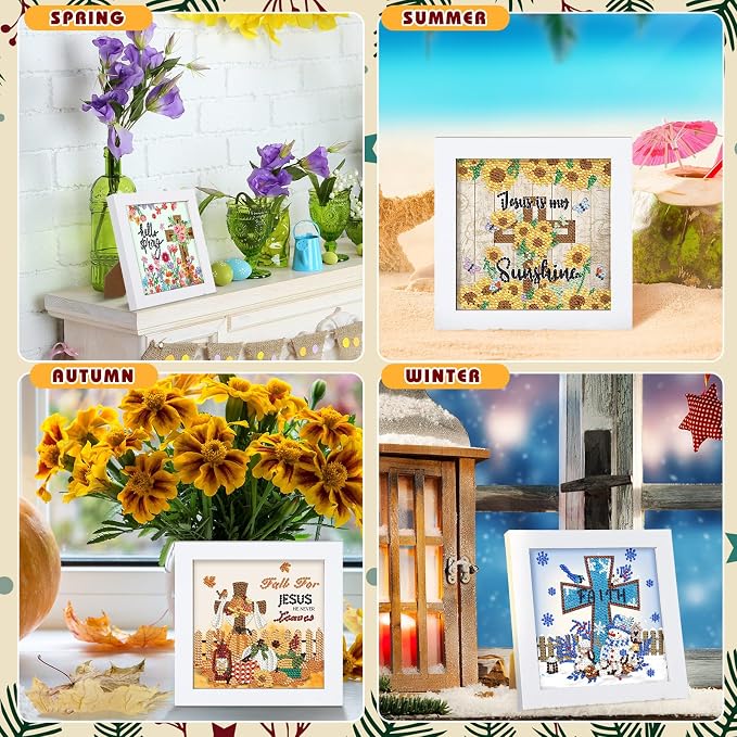 Trandraft 13 Pcs Cross Seasonal Diamond Art Kits - Image 5
