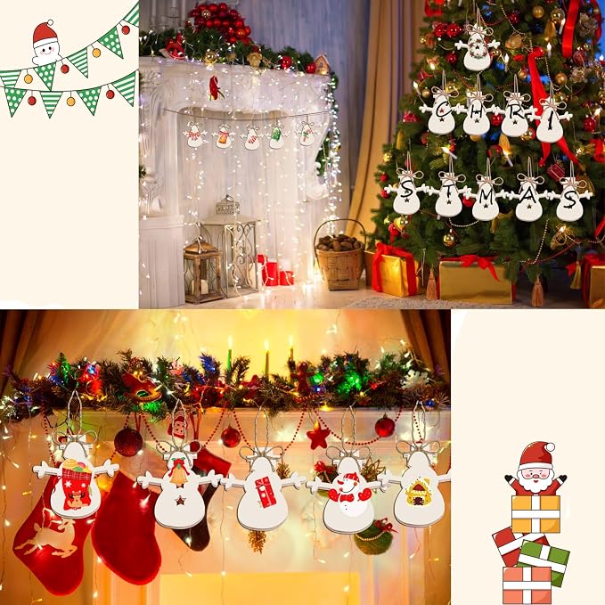 Waeceip 50PCS Unfinished Wood Snowman Kit - Image 4