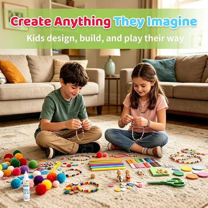 Kid Made Modern Arts and Craft Kit – A DIY 3.8 Pounds of Hobby Craft Supplies & - Image 7
