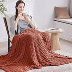 Knitted Weighted Blanket for Adult, No Beads Heavy Blanket 48” x 72'' 10lbs - Image 7