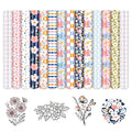 Tintnut Candy Flowers Permanent Vinyl 12x10in 12 Pcs Self Adhesive Vinyl | Boho by Tintnut