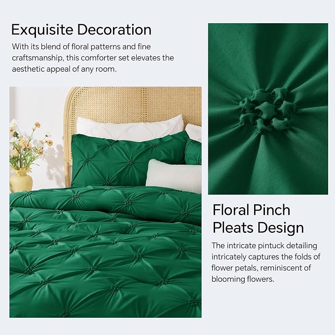 BEDELITE Forest Green Queen Comforter Set - Image 4