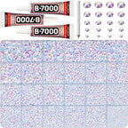 32000Pcs White AB Rhinestones for Bedazzling, Iridescent Assorted Sizes 2-6mm by Worthofbest