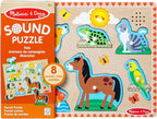 Melissa & Doug Zoo Pet Animals Sound Puzzle – 8-Piece Wooden Peg Puzzle - Image 3