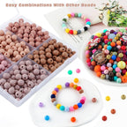 300Pcs Silicone Beads 9mm Mix Color, Bulk Silicone Beads 9mm - Image 5