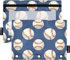 Baseballs Ball on Blue Pencil Pouch by BOENLE-WELCOMEYOURCOMING