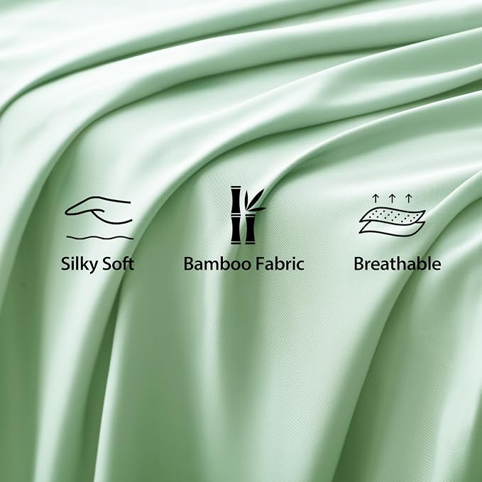 Bamboo Viscose Flat Sheets Only, Sateen Weave Queen Size Flat Sheet Only - Image 3