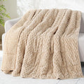 Drewin Weighted Blanket Twin Size 15 lbs, 3D Turtleback Pattern Jacquard Sherpa by Home
