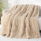 Drewin 20lbs Weighted Blanket Queen Size, Double-Sided Cozy Fluffy Jacquard by Home
