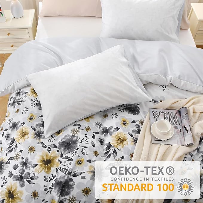 Duvet Cover King Size, Reversible Floral Vintage Duvet Cover Set - Image 2