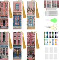 KYOQFVN 6 Pack Book Store Cross Stitch Bookmark, Cross Stitch Bookmarks Kit by KYOQFVN