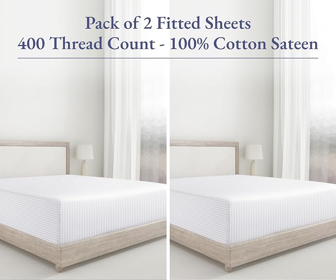 California Design Den Twin Fitted Sheets 2 Pack - Image 5
